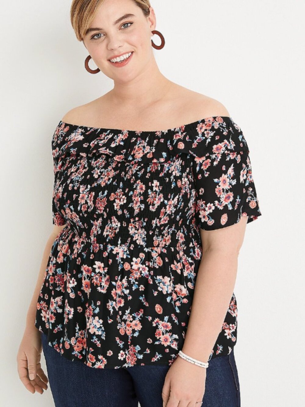 Maurices floral off-the shoulder top size 4x